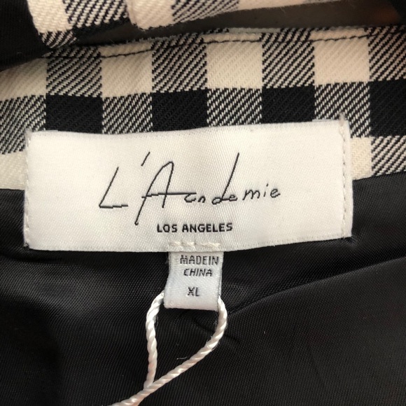 L’Academie Black White Checker Cropped Top XL NWT Coastal Cowgirl - Picture 11 of 11